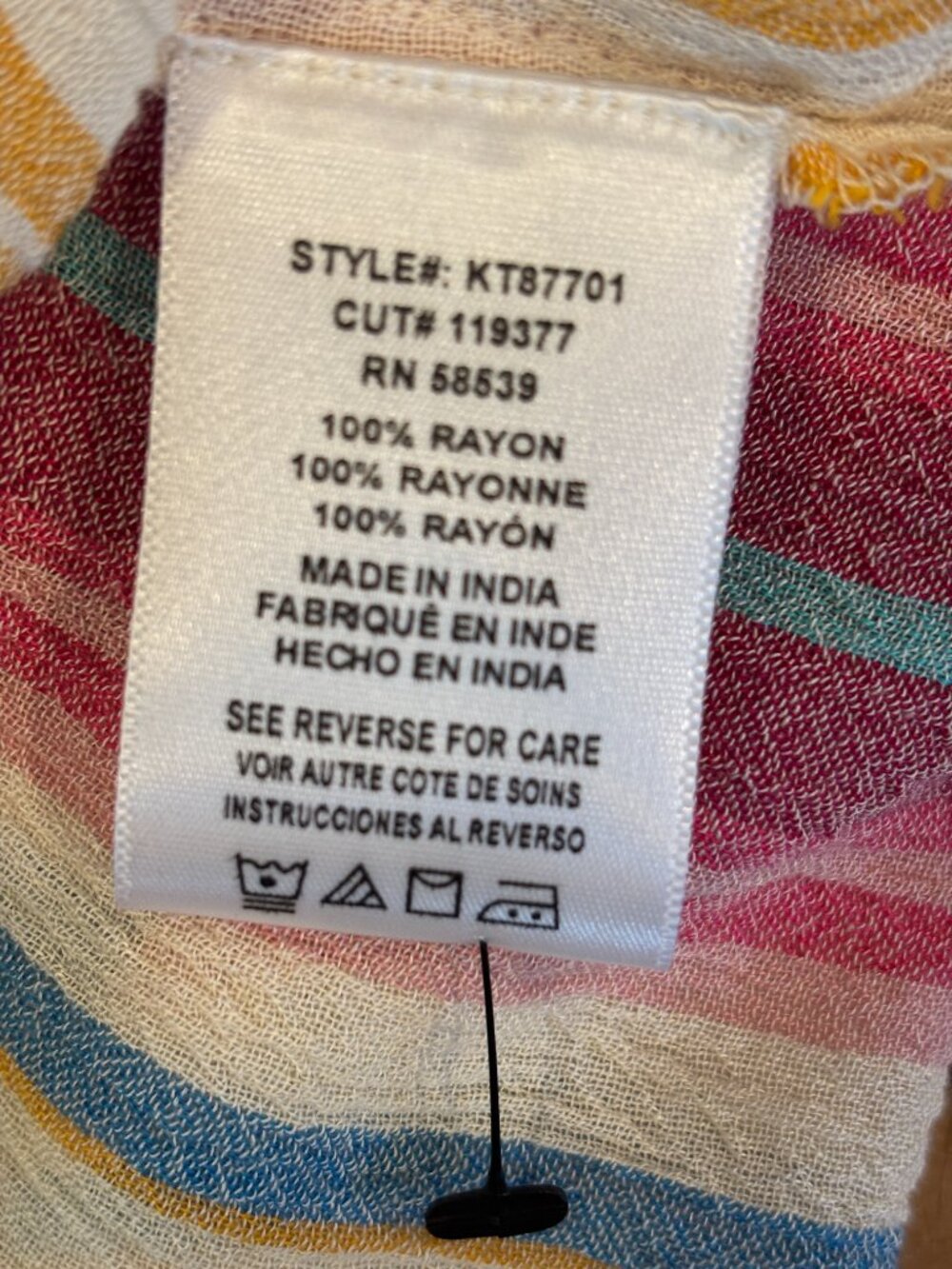 Kut from the Kloth Iona Embroidered Stripe Blouse | Size XS | New with Tags - Picture 5 of 6